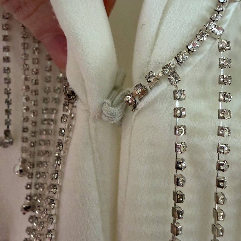 ASOS LUXE Fitted Blazer with Diamante fringe detailing - size 6 - Picture 5 of 9